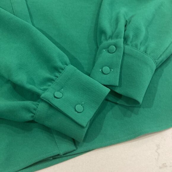 Sezane Fride Blouse Emerald Green Vert Flash French Girl Top Lightweight Size 2 - Picture 13 of 13